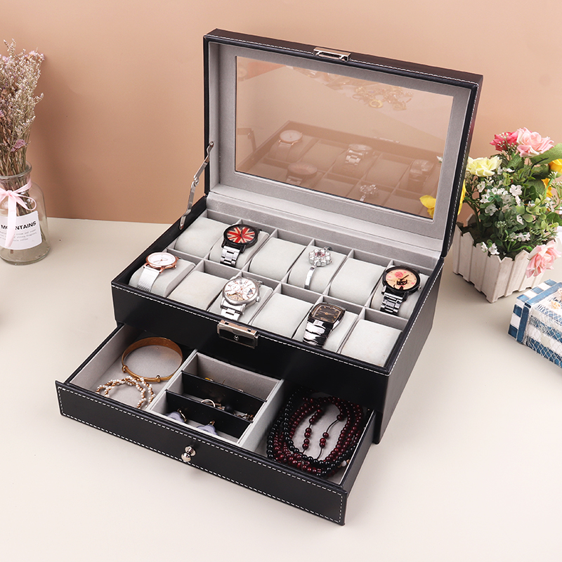 12 Grids Watch Box PU Leather  - Best Jewelry Watches recension och pris