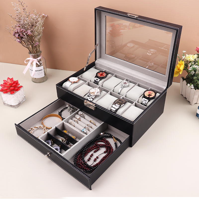12 Grids Watch Box PU Leather  - Best Jewelry Watches recension och pris
