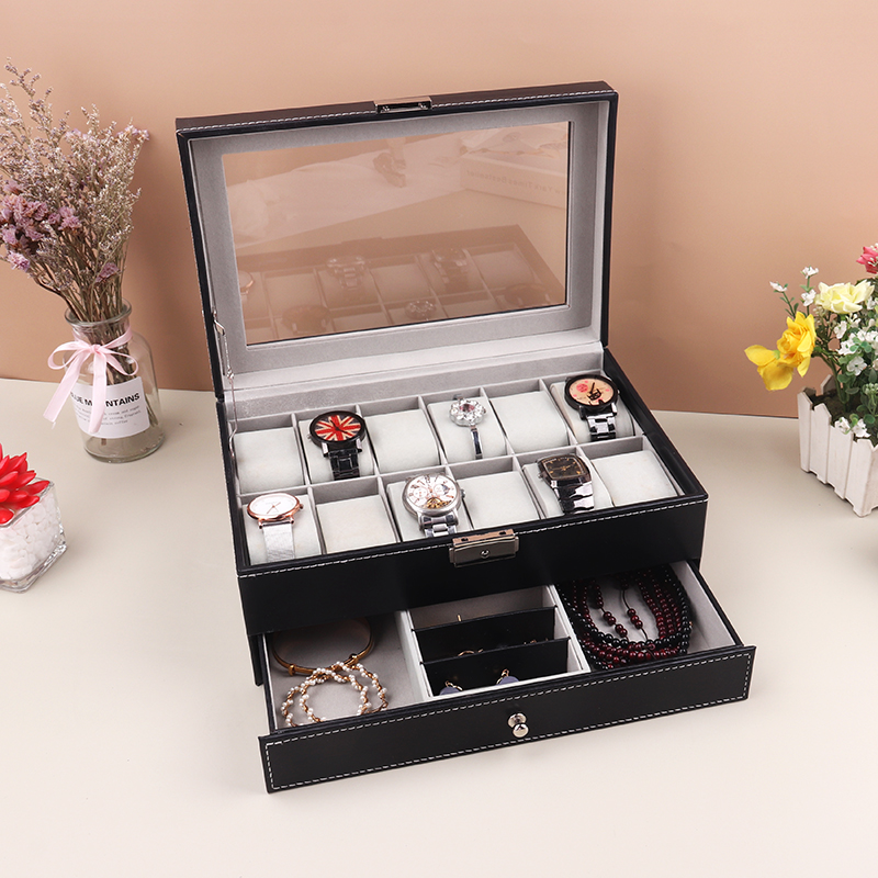 12 Grids Watch Box PU Leather  - Best Jewelry Watches recension och pris
