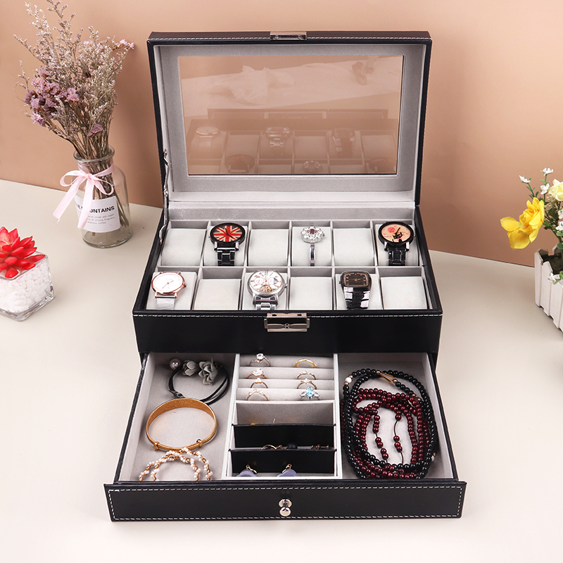 12 Grids Watch Box PU Leather  - Best Jewelry Watches recension och pris