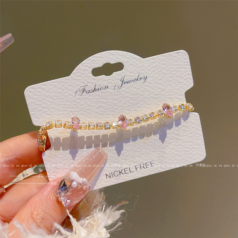 Pink Full Diamand Zircon Brace - Best Jewelry Watches recension och pris