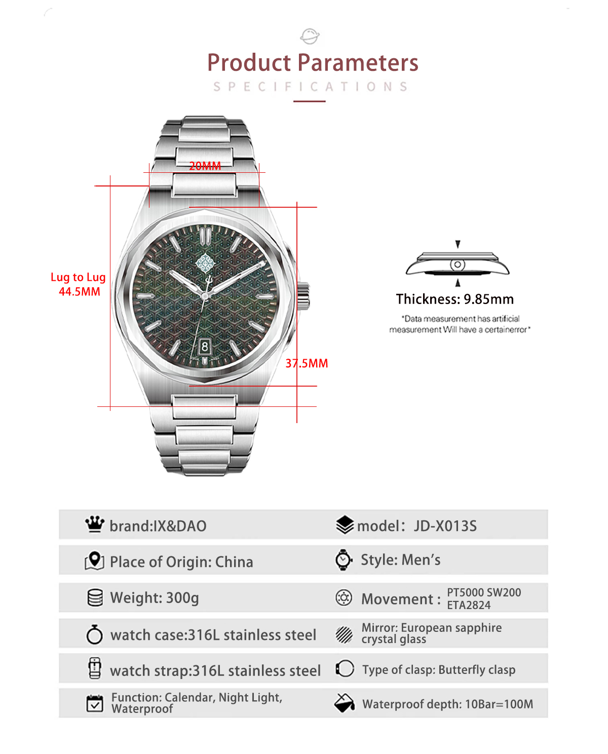 IX&DAO 2026 New Warrior 37mm M - Seiko Watch Presage recension och pris